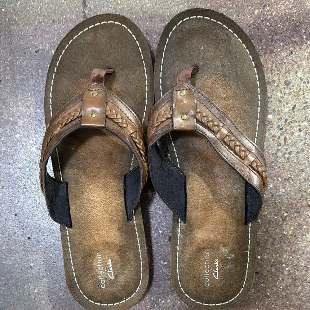 Clarks Tan Leather Sandals